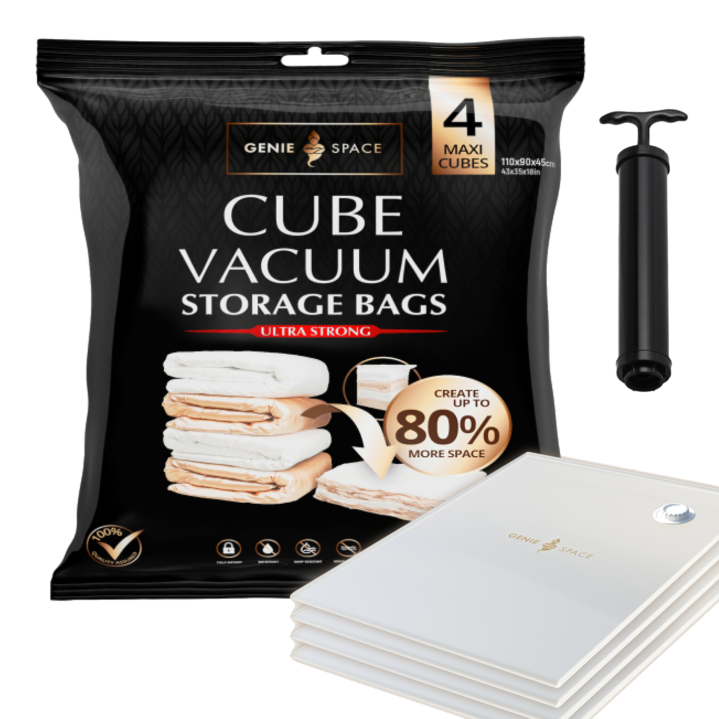 Cube Maxi Bags - 4 Pack (inc Pump)