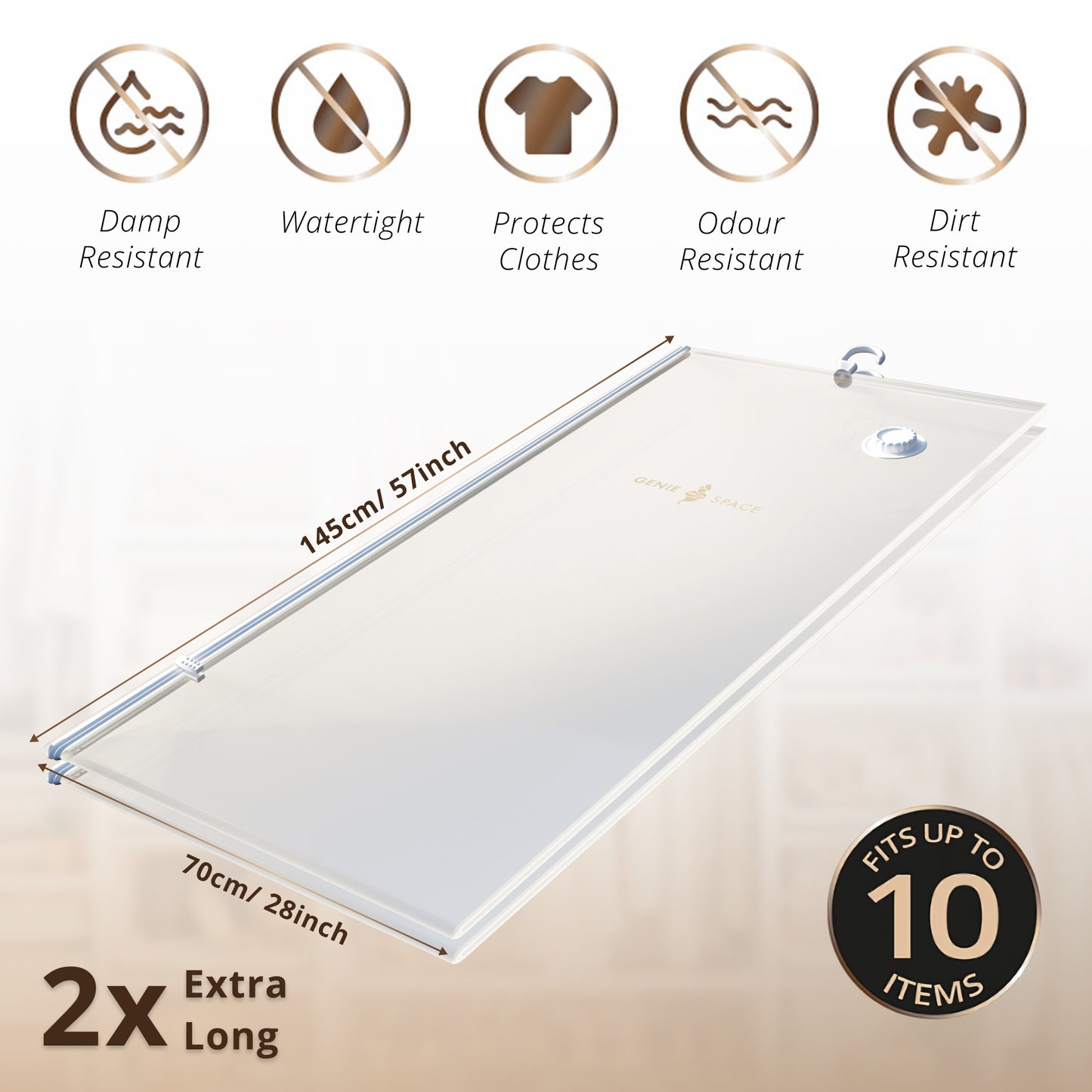 Hanging Extra Long Bags - 2 Pack