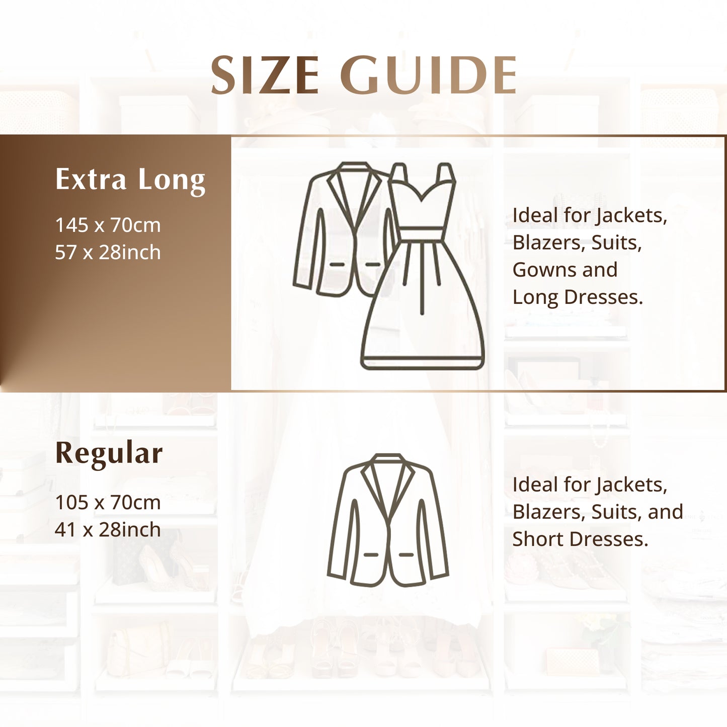 Hanging Extra Long Bags - 4 Pack (inc Pump)