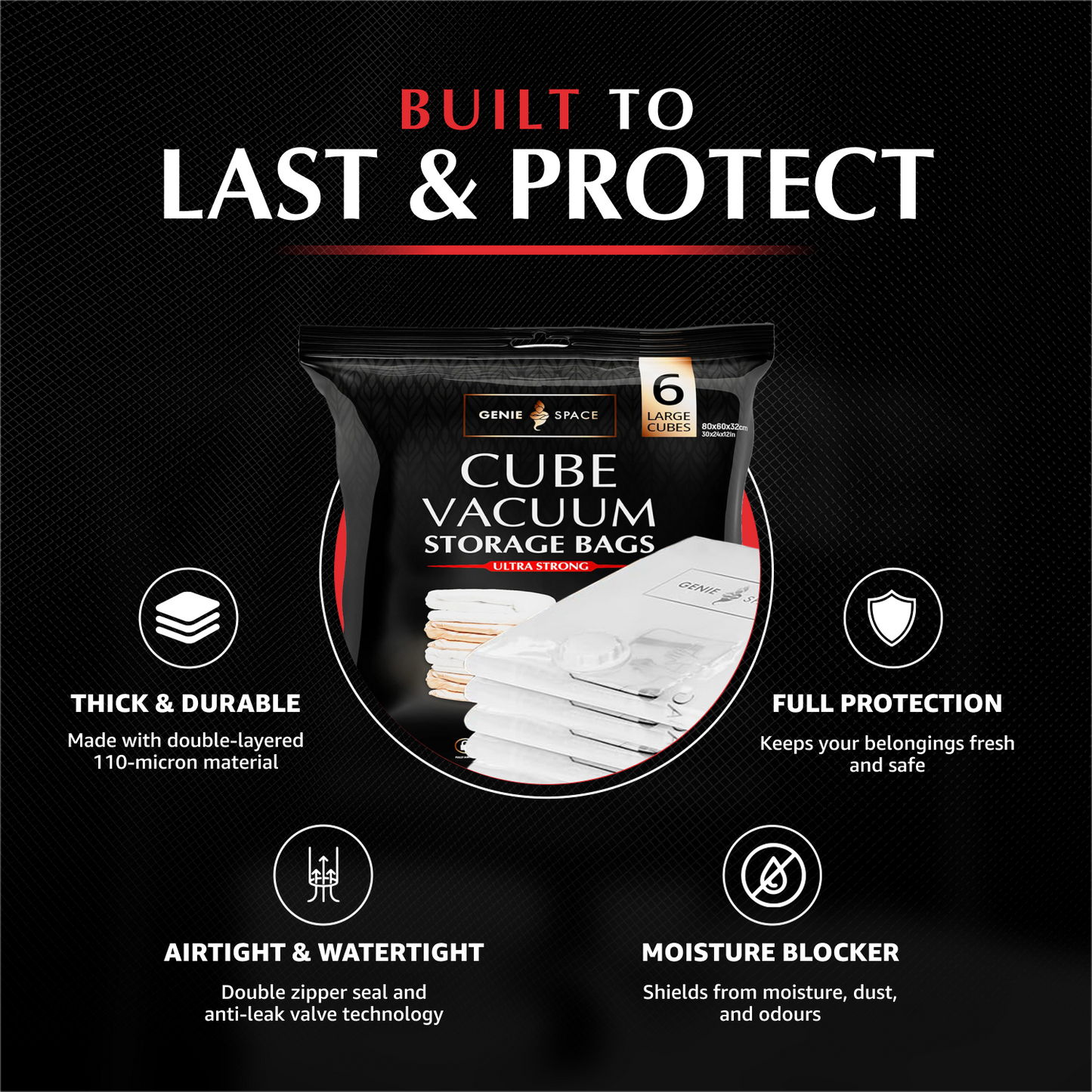 Cube Large Bags - 6 Pack (inc Pump)