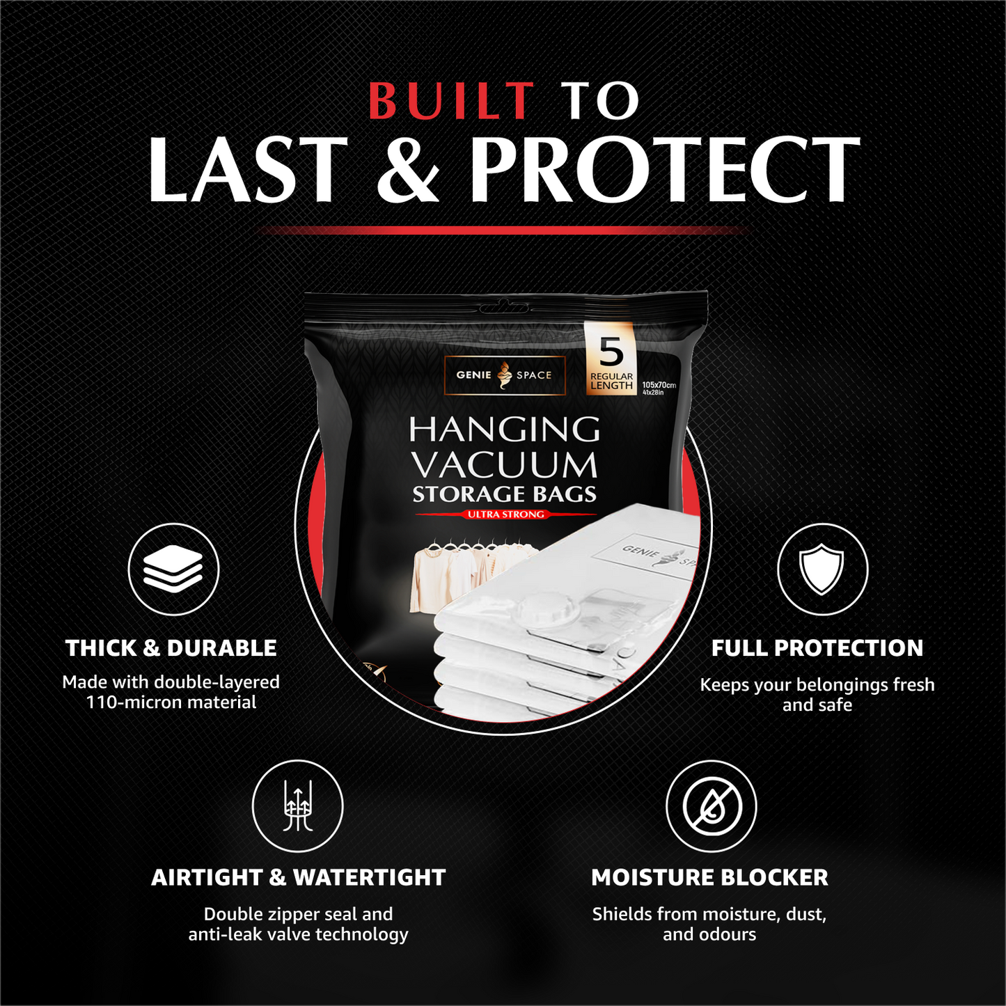 Hanging Regular Bags - 5 Pack (inc Pump)