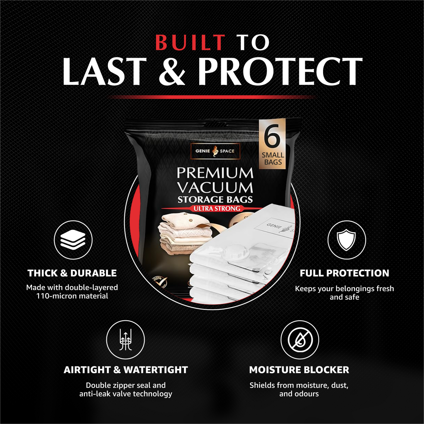 Premium Small Bags - 6 Pack (inc Pump)