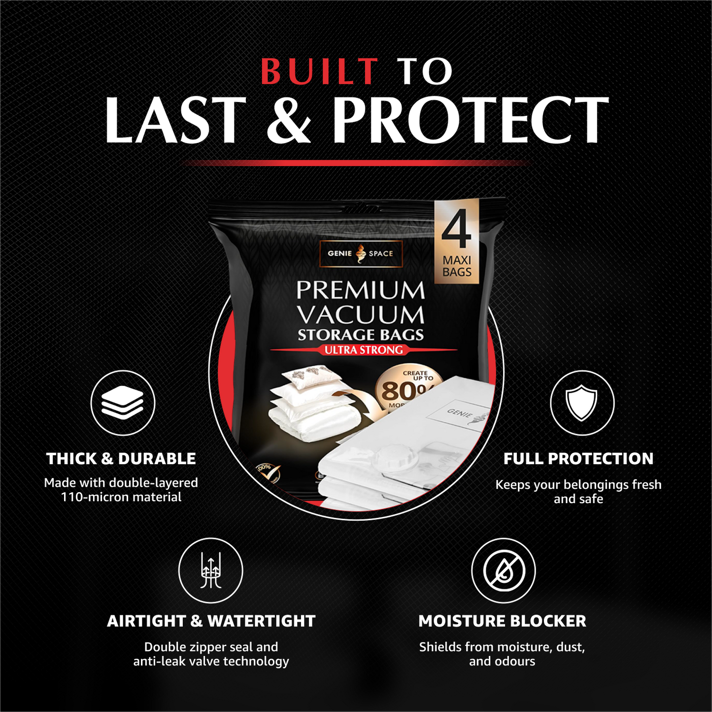 Premium Maxi Bags - 4 Pack (inc Pump)