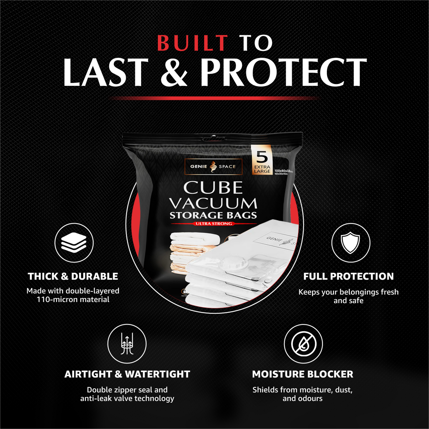 Cube Extra Large Bags - 5 Pack (inc pump)