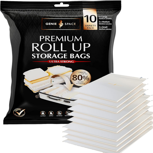 Roll-up Travel Bags - 10 Pack (4L+3M+3S)