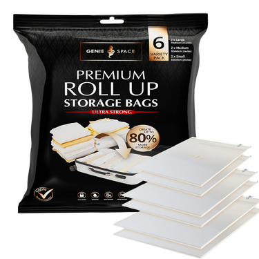 Roll-up Travel Bags - 6 Pack (2L+2M+2S)