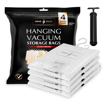 Hanging Extra Long Bags - 4 Pack (inc Pump)