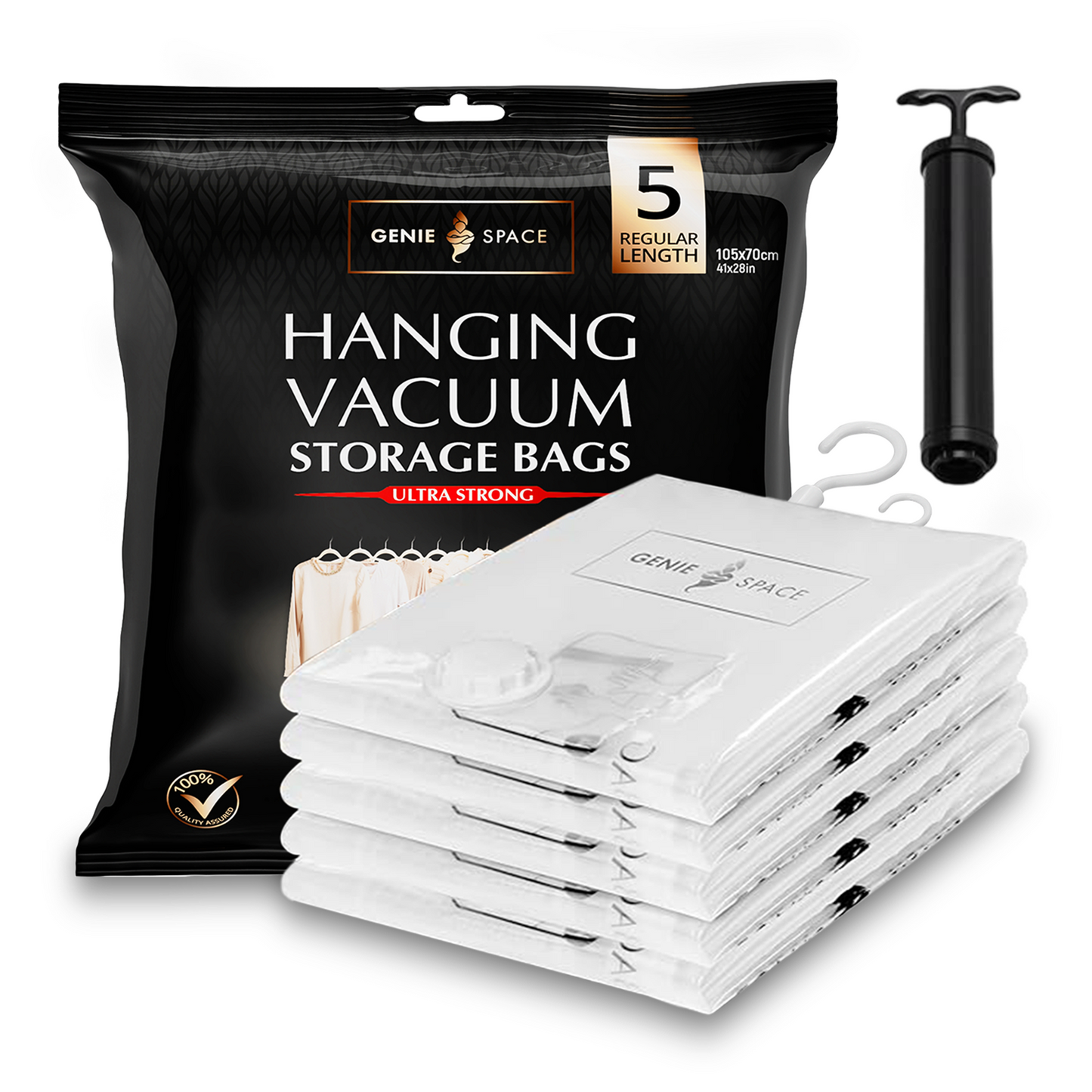 Hanging Regular Bags - 5 Pack (inc Pump)
