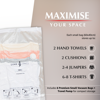 Premium Small Bags - 6 Pack (inc Pump)