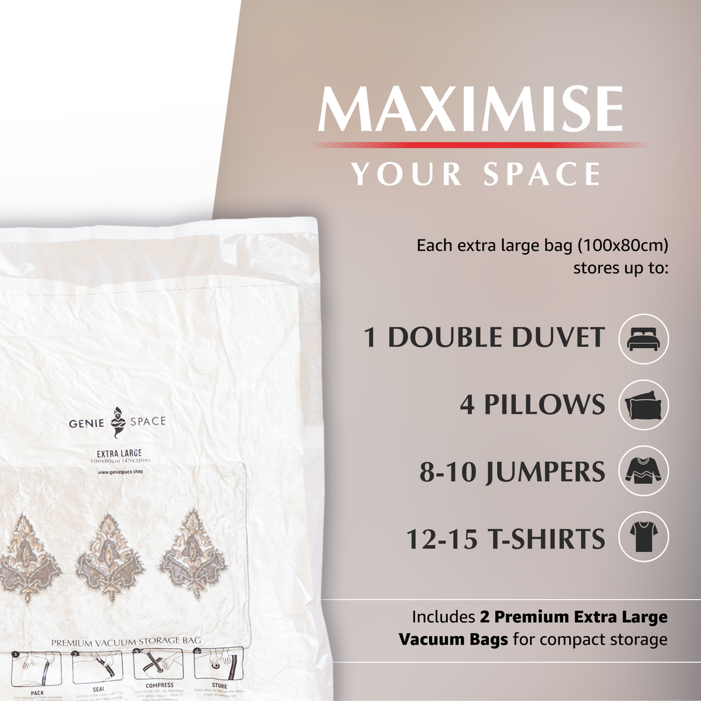 Premium Extra Large Bags - 2 Pack