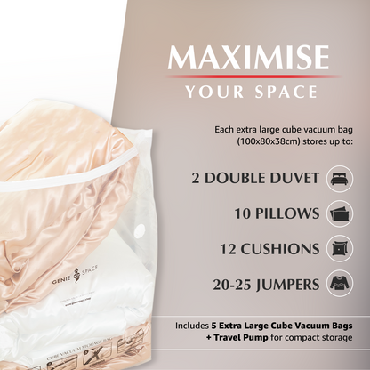 Cube Extra Large Bags - 5 Pack (inc pump)