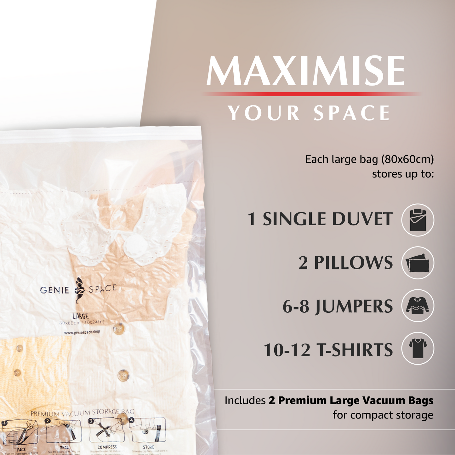 Premium Large Bags - 2 Pack