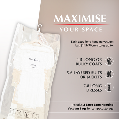 Hanging Extra Long Bags - 2 Pack