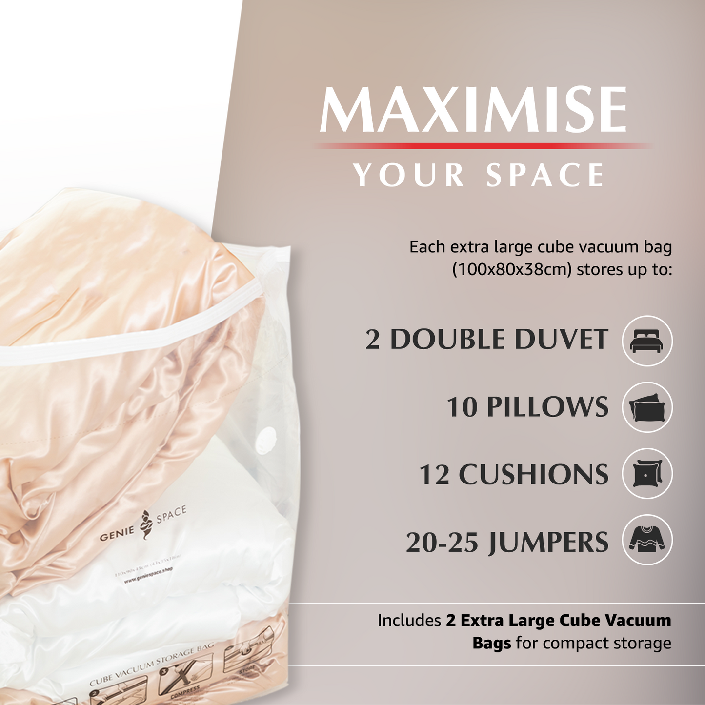 Cube Extra Large Bags - 2 Pack