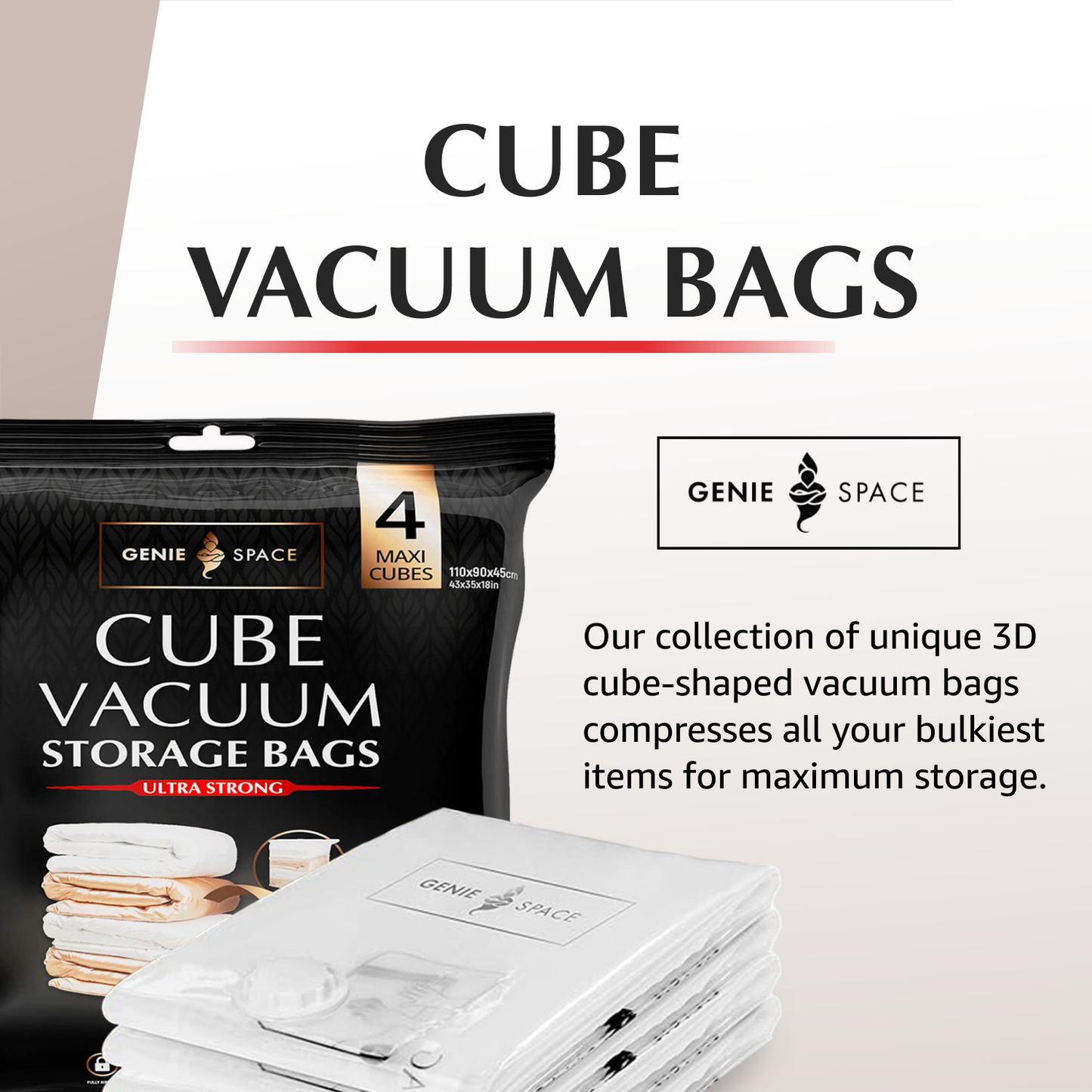 Cube Maxi Bags - 4 Pack (inc Pump)