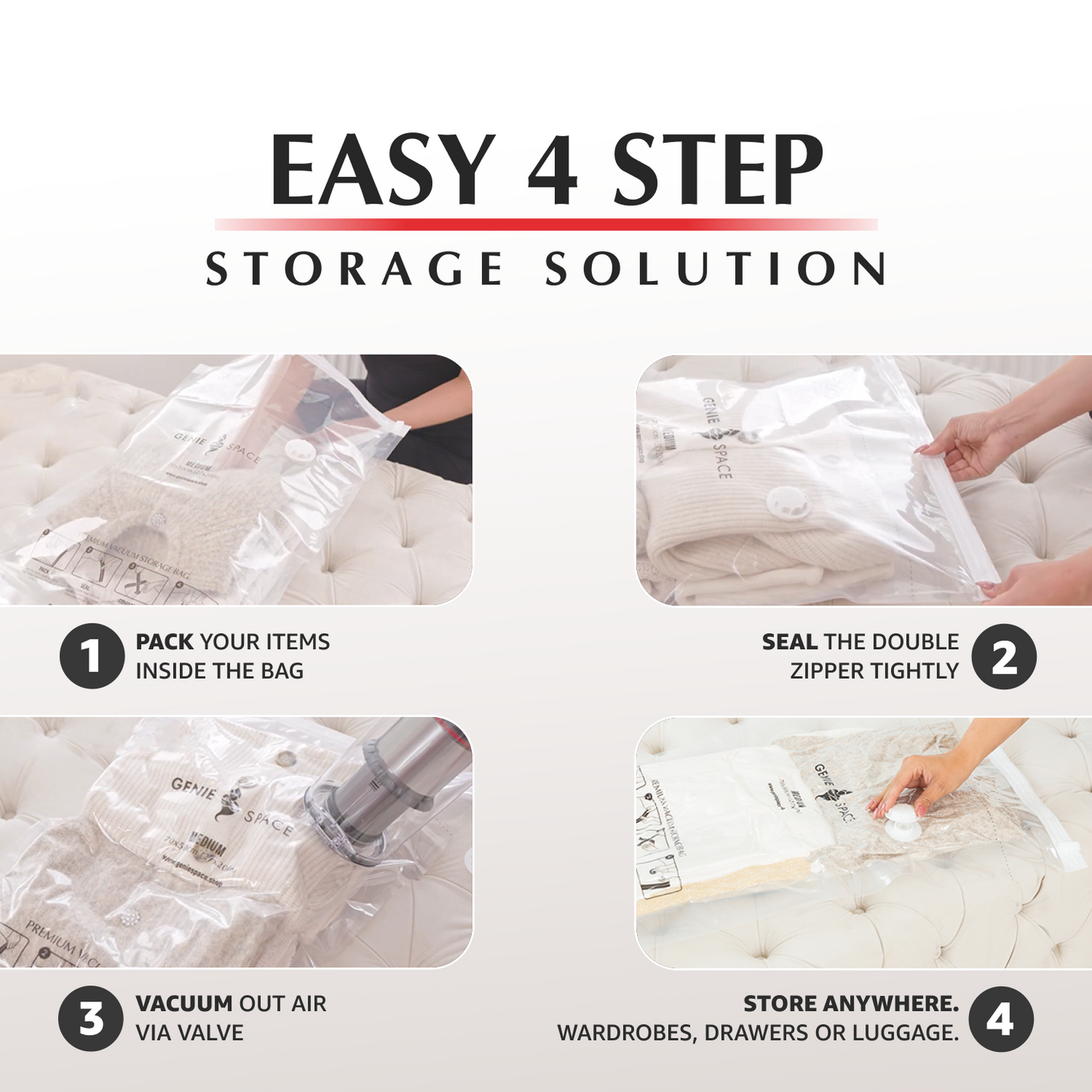 Premium Maxi Bags - 4 Pack (inc Pump)