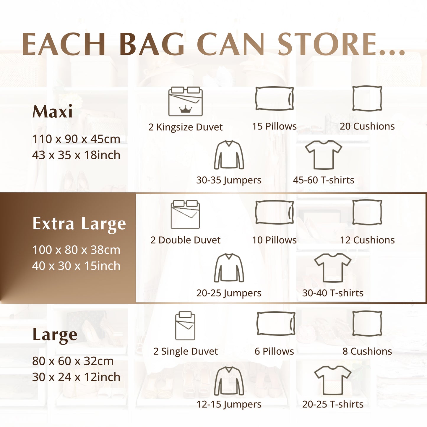 Cube Extra Large Bags - 2 Pack