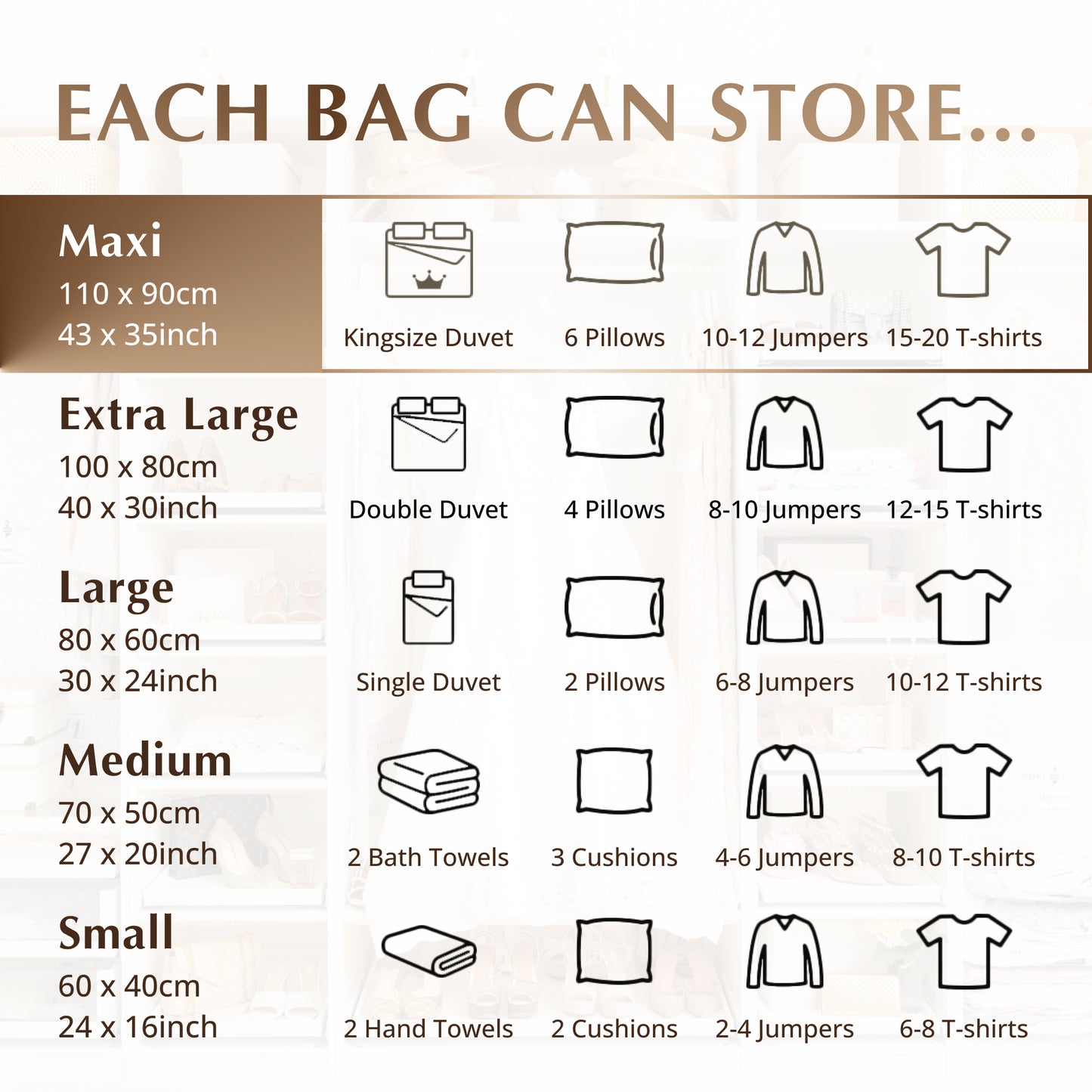 Premium Maxi Bags - 4 Pack (inc Pump)