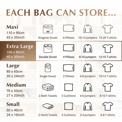 Premium Extra Large Bags - 5 Pack (inc Pump)