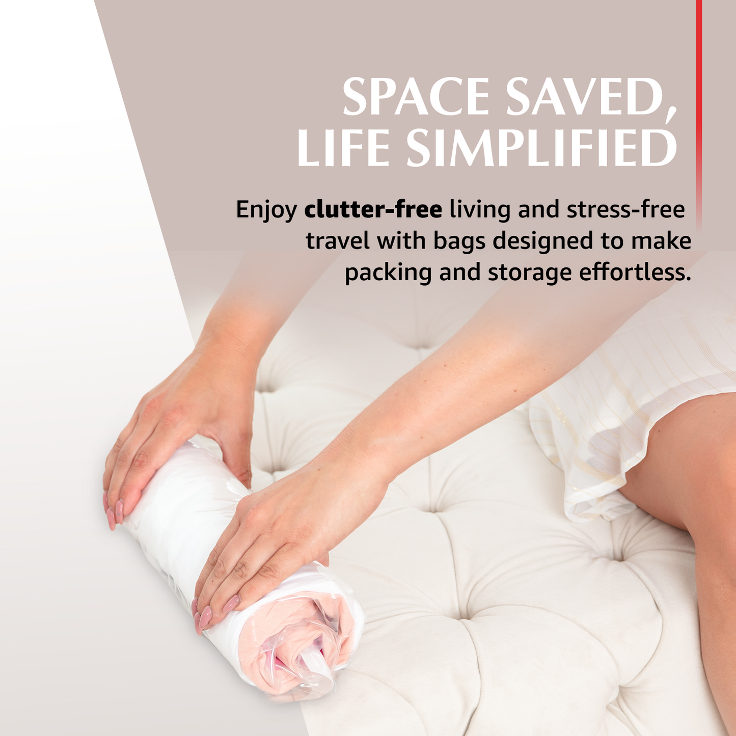 Roll-up Travel Bags - 6 Pack (2L+2M+2S)