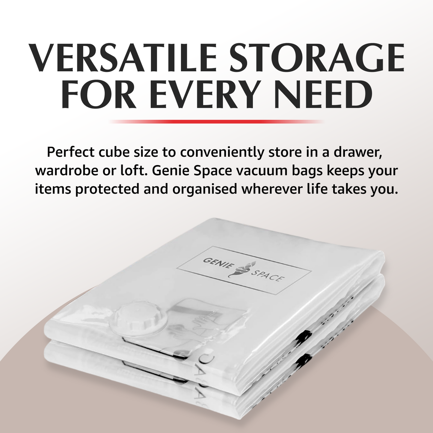 Cube Variety Bags 5 Pack - (1MX+2XL+2L) inc pump