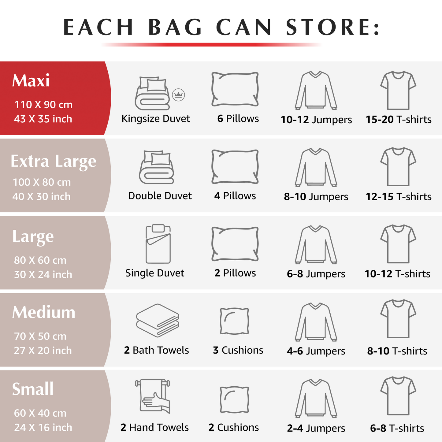 Premium Maxi Bags - 4 Pack (inc Pump)