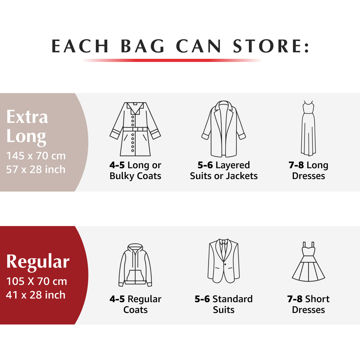 Hanging Regular Bags - 2 Pack