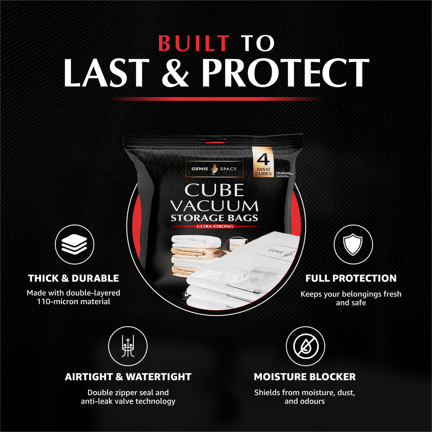 Cube Maxi Bags - 4 Pack (inc Pump)