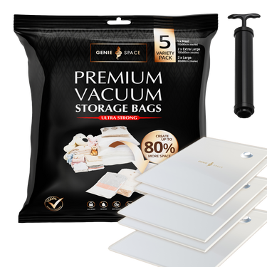 Premium Variety Bags 5 Pack - (1MX+2XL+2L) inc pump